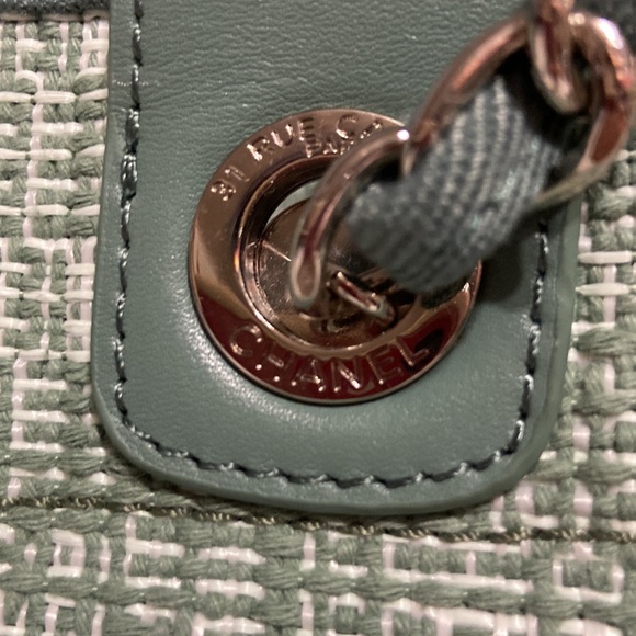 New Chanel canvas large green Bag Mixed Fibers & silver -Tone Metal .. - Picture 5 of 16